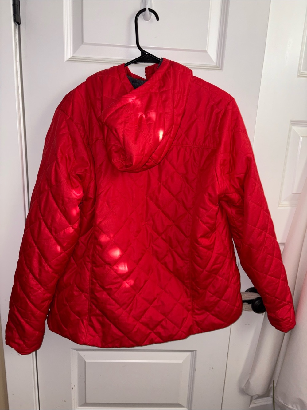 Columbia Red Quilted Hooded Jacket - Picture 2 of 5